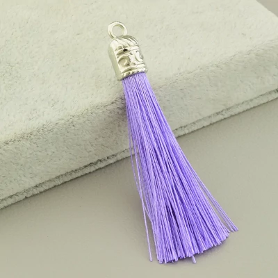 Пензлик шовк (55х80 мм, фіолетовий, срібний, гарна якість)