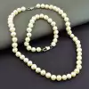 🏷️️ Намисто+Браслет Перли 46 см F-105431
