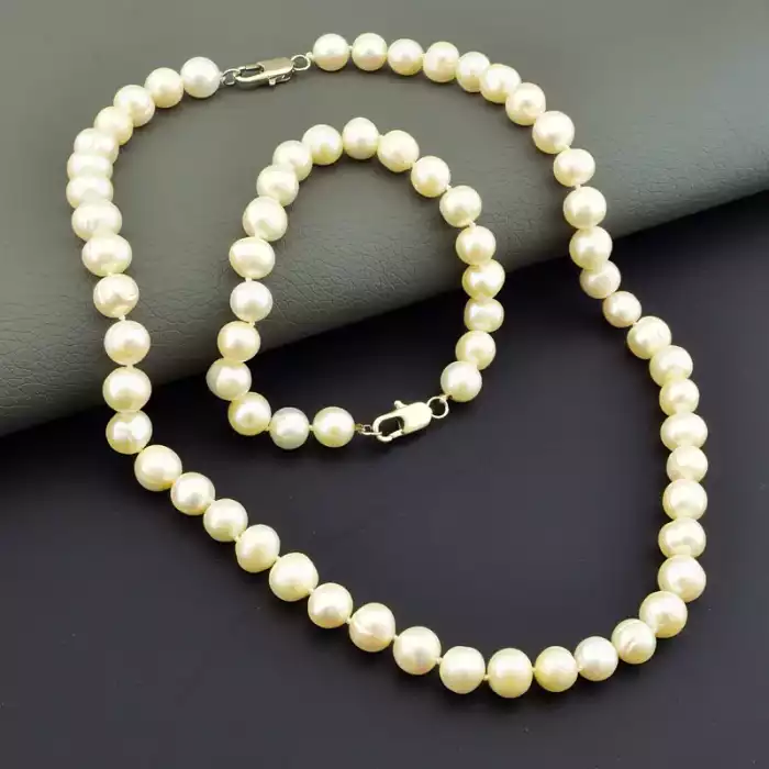 🏷️️ Намисто+Браслет Перли 46 см ss_105431