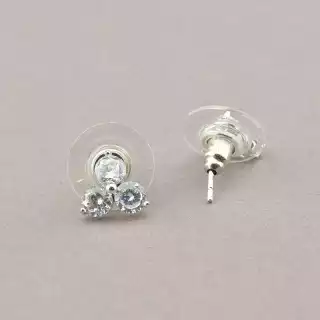 Сережки пусети Фіаніт Saiya (родій)