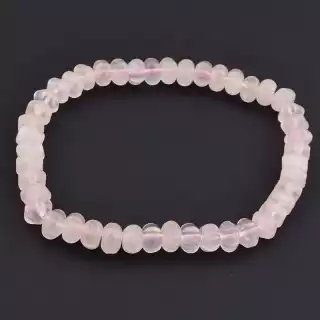 Браслет на резинці Рожевий кварц 19 см
