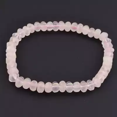 Браслет на резинці Рожевий кварц 19 см