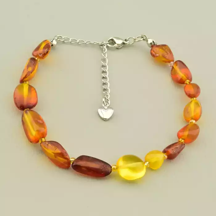 🏷️️ Браслет на карабіні Янтар 19 см F-105935