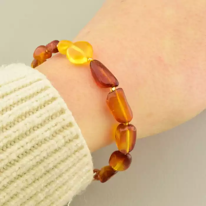 🏷️️ Браслет на карабіні Янтар 19 см F-105935