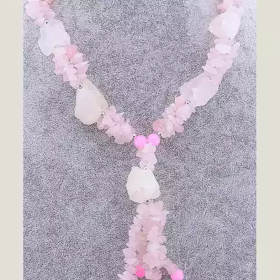 🏷️️ Намисто Рожевий кварц 60 см F-63287