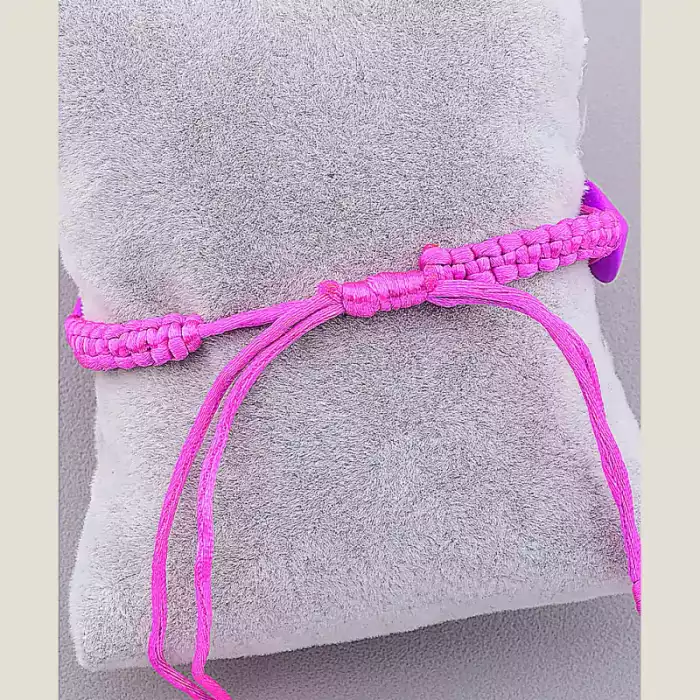 🏷️️ Браслет Шамбала Полімер 17 см малиновий ss_15026