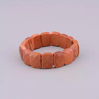 🏷️️ Браслет резинка Золотий Пісок 19 см F-84428