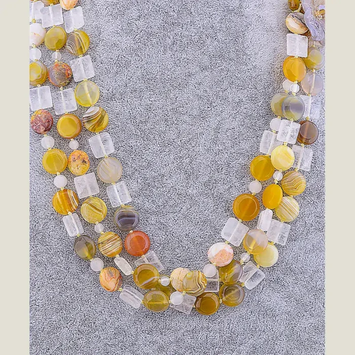 🏷️️ Намисто Яшма, Гірський кришталь, Агат 70 см ss_64634