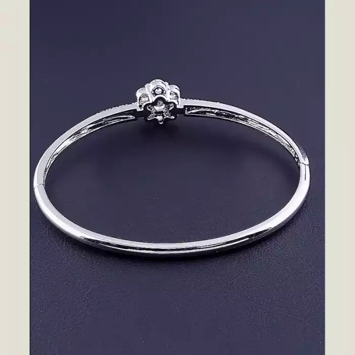 🏷️️ Браслет шарнірний Xuping Фіаніт 18 см (родій) ss_76220