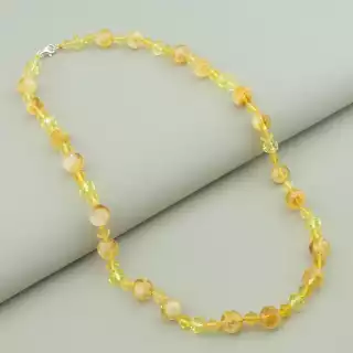 Намисто Цитрін срібло (925 проба) 50 см.