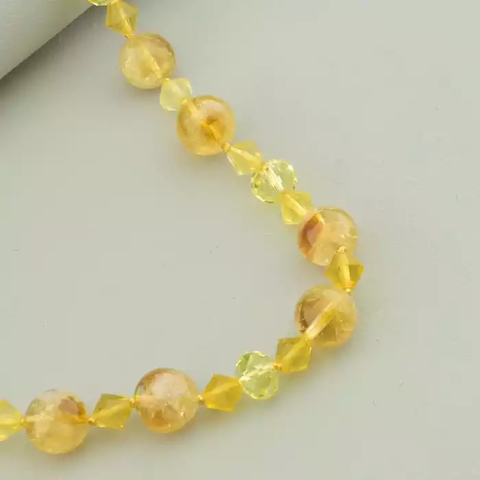 🏷️️ Намисто Цитрін срібло (925 проба) 50 см. ss_94526