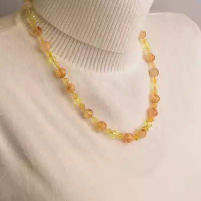 🏷️️ Намисто Цитрін срібло (925 проба) 50 см. F-94526