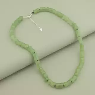 Намисто Нефрит (cрібло 925 проба) 43 см.