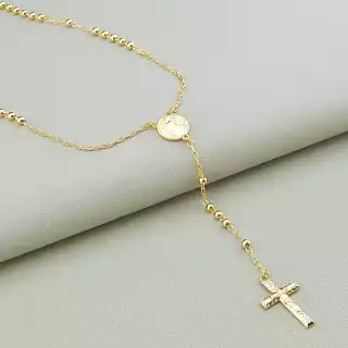 Підвіска хрест Xuping 60 см (позолота 18к)