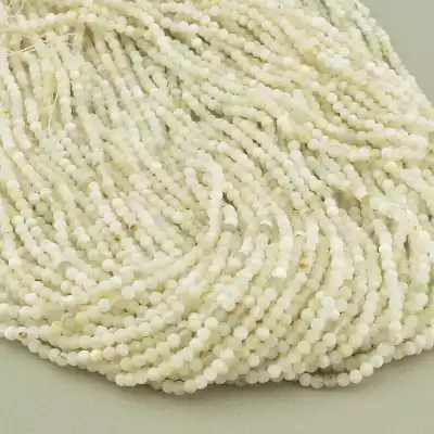 🏷️️ Намистини Місячний камінь 39 см. 3мм. на нитці (натуральне каміння, без застібки) F-103460