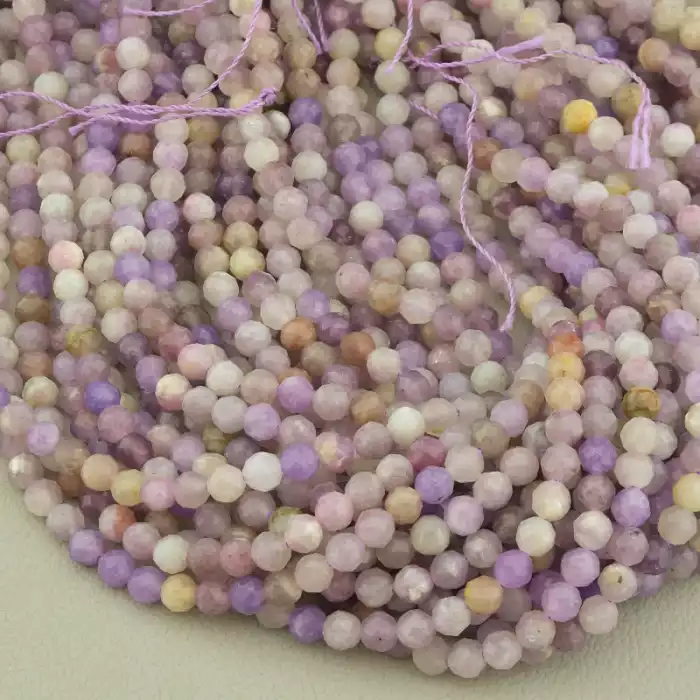 🏷️️ Нитка Аметист, Турмалін 39 см. 4,5мм. (без застібки) ss_103984