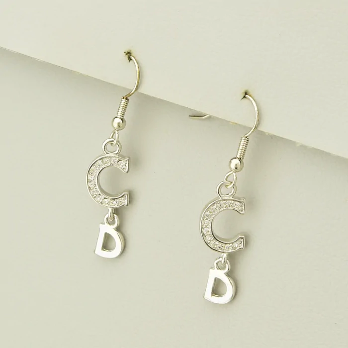 🏷️️ Сережки кільця (конго) з агатом хром (35х8 мм, чорні, каблучка) ss_104718