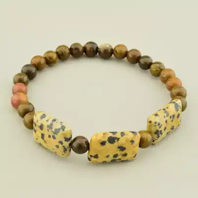 Браслет на резинці Яшма 18 см