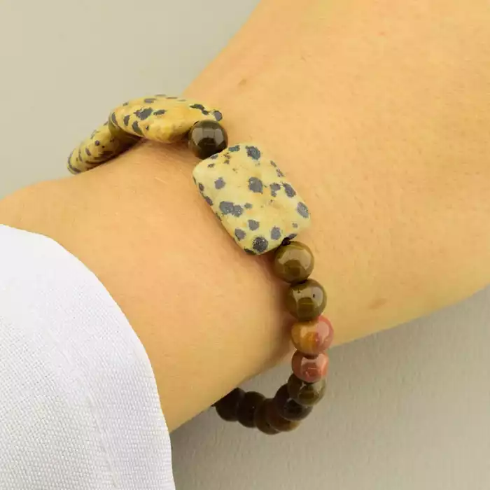 🏷️️ Браслет на резинці Яшма 18 см F-105636