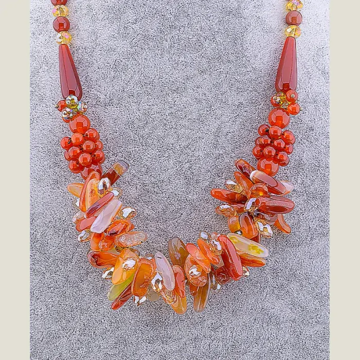 🏷️️ Намисто Сердолік 62 см ss_10403