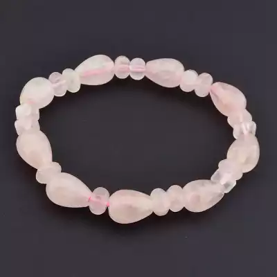 Браслет на резинці Рожевий кварц 16 см