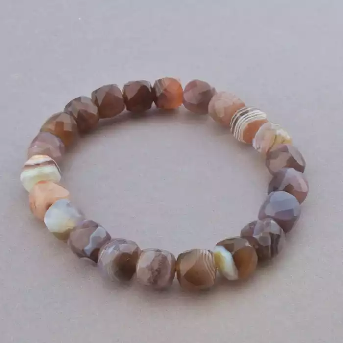 🏷️️ Браслет на резинці Агат 18 см ss_106242