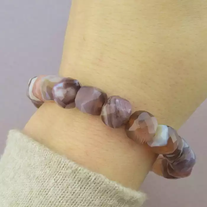 🏷️️ Браслет на резинці Агат 18 см ss_106242