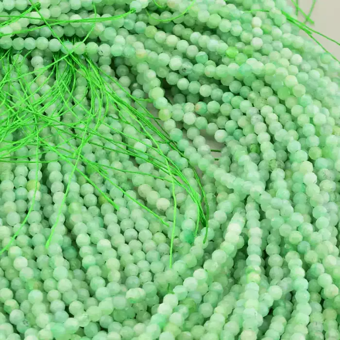 🏷️️ Намистини Смарагд 39 см 3.3 мм. (без застібки) F-106345