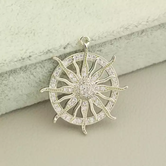 🏷️️ Кулон Фіаніт 30х28мм. (родій) ss_106552