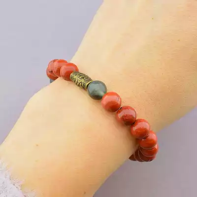 🏷️️ Браслет резинка Яшма 18 см F-71312