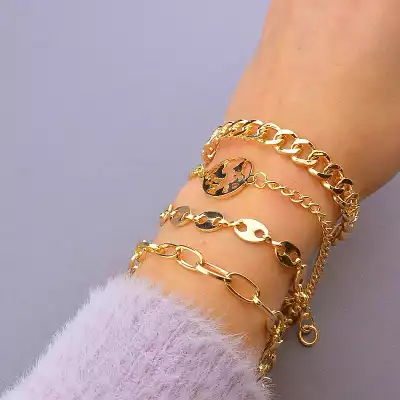 🏷️️ Браслет з карабіном Fashion 19 см F-83057