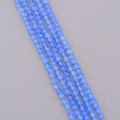 🏷️️ Намистини Агат 39 см на нитці (натуральне каміння, без застібки) грановані F-83744