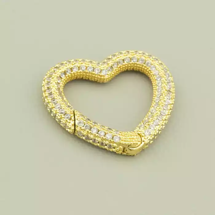 🏷️️ Замочок Фіаніт 25х27мм.(позолота 18к (лимонна)) ss_100916