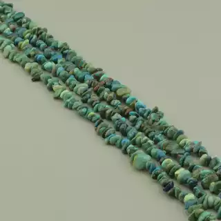 Намистини Хризоколла 39 см. на нитці (натуральне каміння, без застібки) в формі крихти