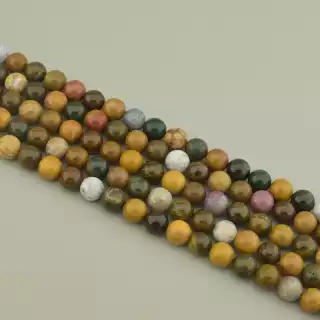 Намистини Яшма 39 см. 10,5 мм. на нитці (натуральне каміння, без застібки)