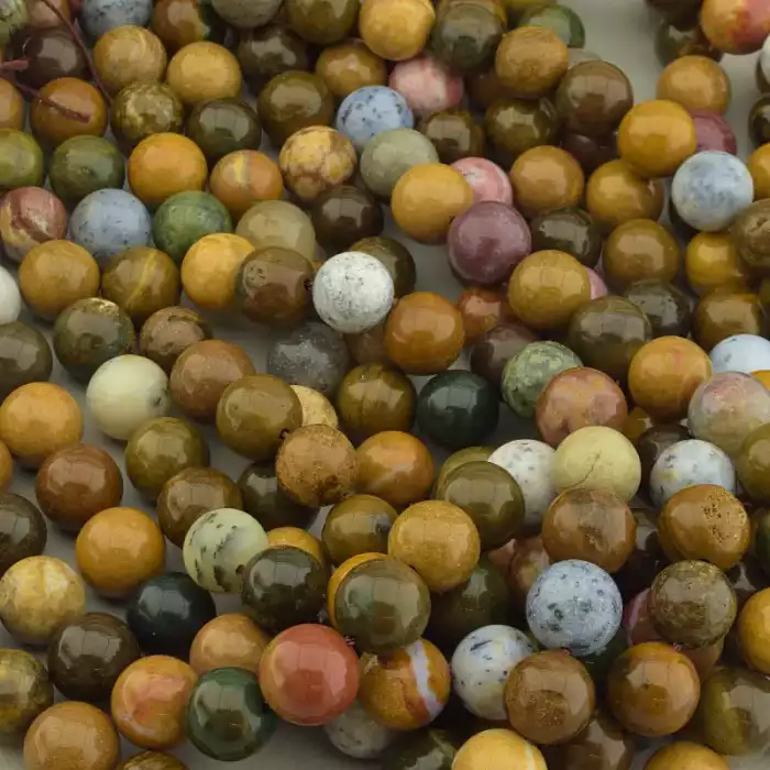 🏷️️ Нитка Яшма 39 см. 10,5 мм. (без застібки) ss_101221