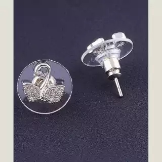 Сережки пусети Big Dipper Фіаніт (родій)