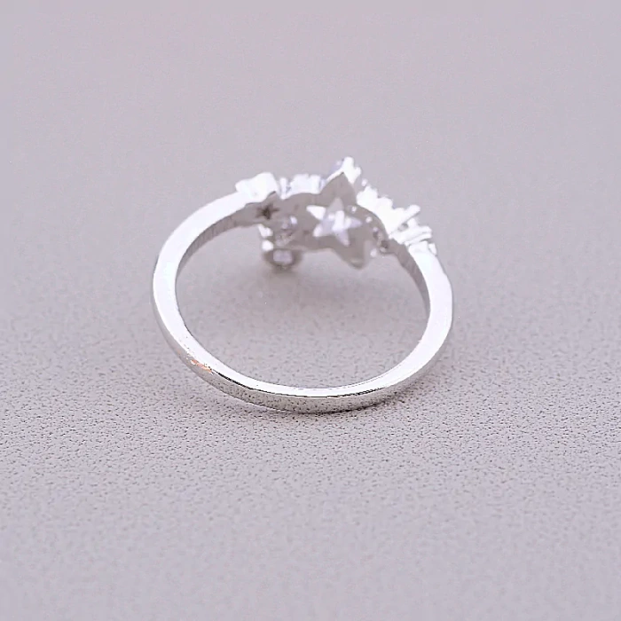 🏷️️ Каблучка зірка Big Dipper Фіаніт (родій) ss_54996