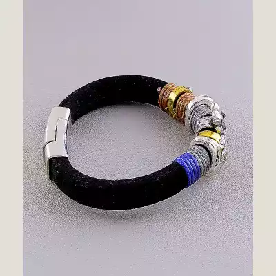 🏷️️ Браслет з магнітною застібкою Сrystal 18 см шкірозамінник F-18407