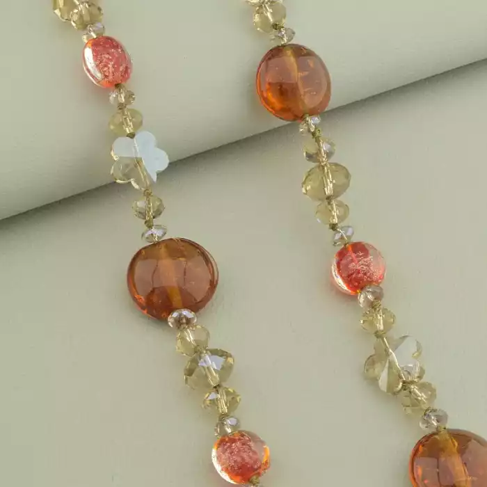 🏷️️ Намисто Муранское скло, Чеський кришталь 95 см ss_67844