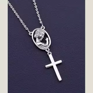 Підвіска хрест Xuping 45 см (родій)