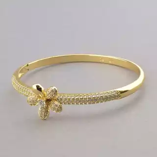 Браслет шарнірний Xuping Фіаніт 17 см (позолота 18к)