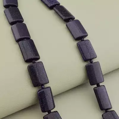 🏷️️ Намисто прямокутне Каїрська ніч 45 см F-106452