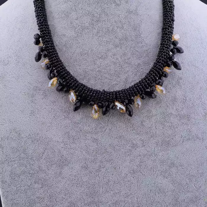 🏷️️ Підвіска Чеський кришталь, Бісер 47 см ss_72739