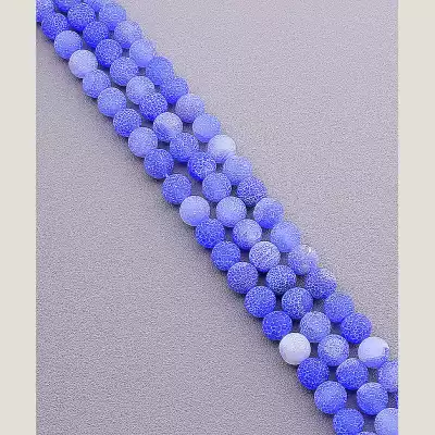 Намистини Агат 38 см 10 мм на нитці (натуральне каміння, без застібки)