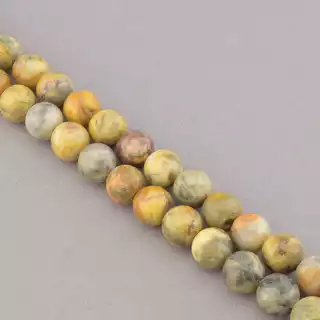 Намистини Яшма 39 см 12 мм (натуральне каміння, без застібки)