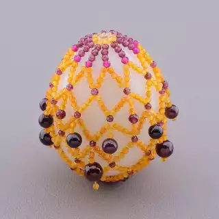 Великоднє Яйце Кварц-Гранат-Цитрин