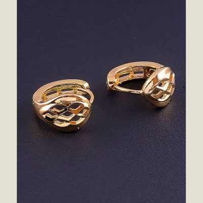 Сережки кільця Xuping (позолота 18к)