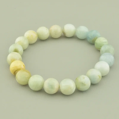 Браслет резинка Морганіт 19 см.