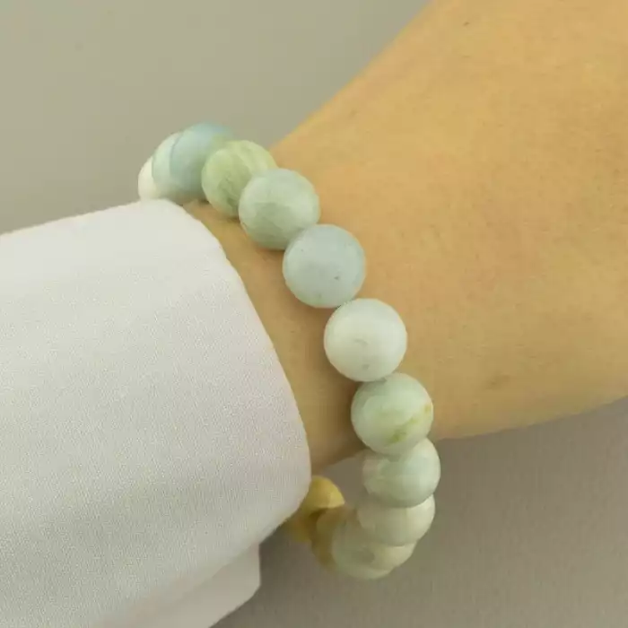 🏷️️ Браслет резинка Морганіт 19 см. ss_101322